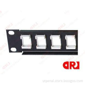 Black empty 16 / 32 port Rj45 Rack Mount Patch Panel 1U for